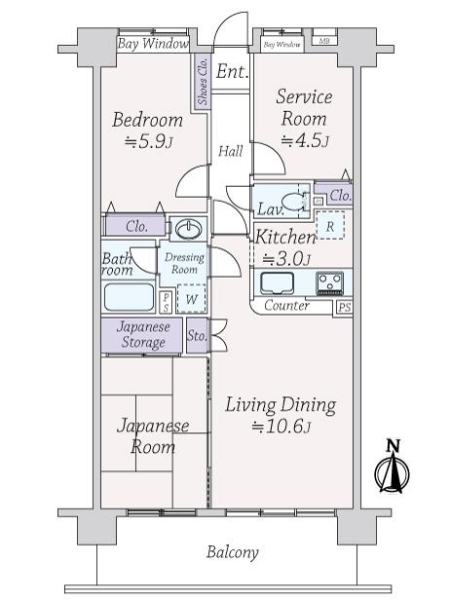 ベルメゾン錦糸町の間取図