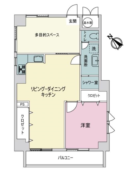ライオンズマンシヨン護国神社前１号棟の間取図