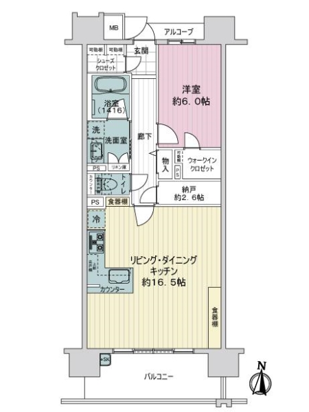 プレサンスグラン泉の間取図