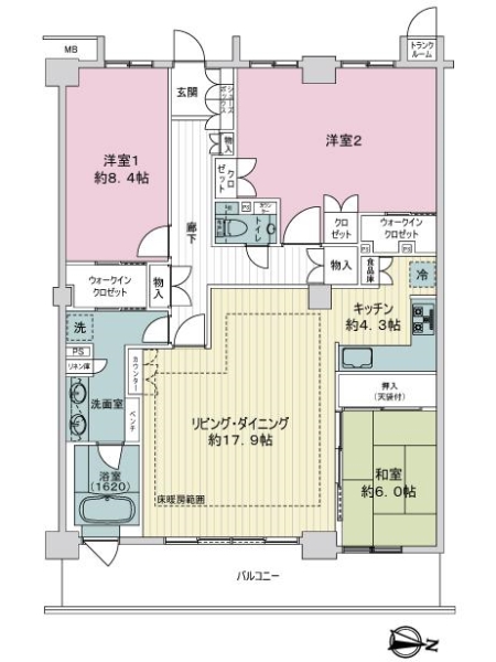 東京マスタープレイスの間取図