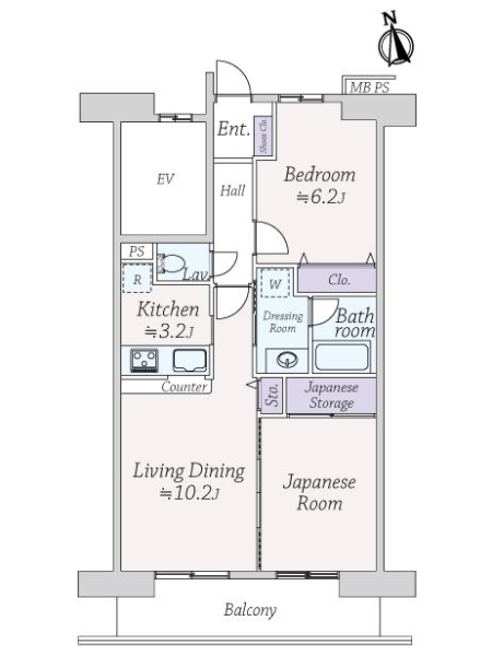 ライオンズマンション津田沼前原第２の間取図