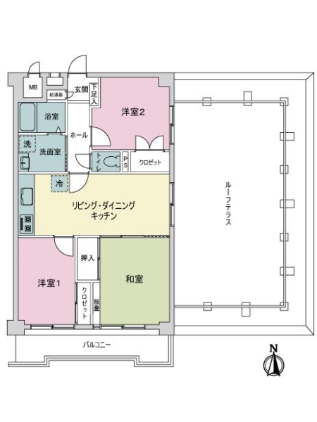 トーカンマンション大島Ｂ棟の間取図