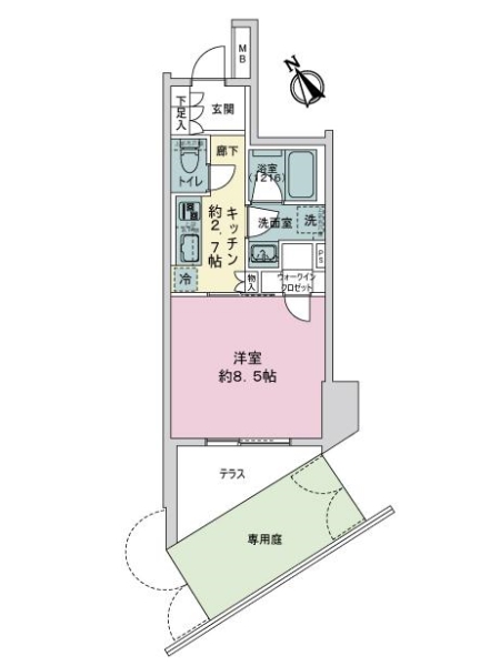 コハク新中野の間取図