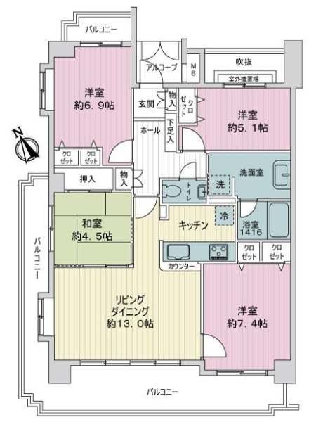 グローリアスヒルズ貴船の間取図