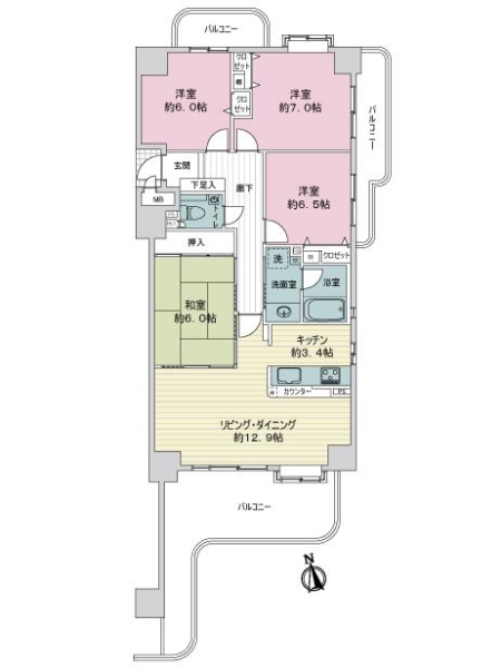 ユーハウス第２徳川の間取図