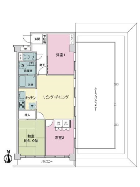 ＤＩＫマンション南多摩川の間取図