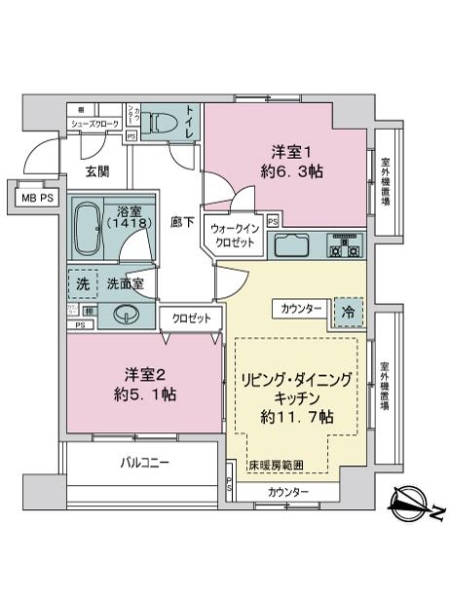 ライオンズステージ板橋の間取図