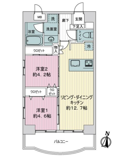 ラウム横浜台町の間取図