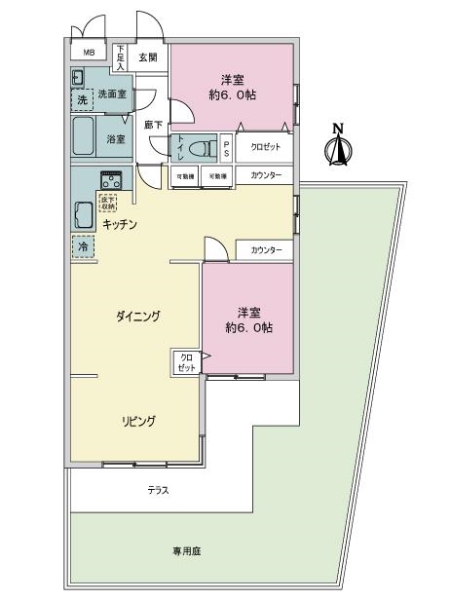 ライオンズマンション天神町の間取図