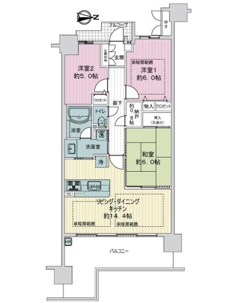 レスタージュ京都の間取図