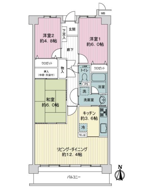 ファミール日進　一番館の間取図