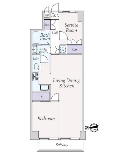 ライオンズマンション四ツ橋の間取図