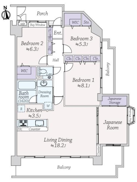 藤和甲陽園東山ホームズの間取図
