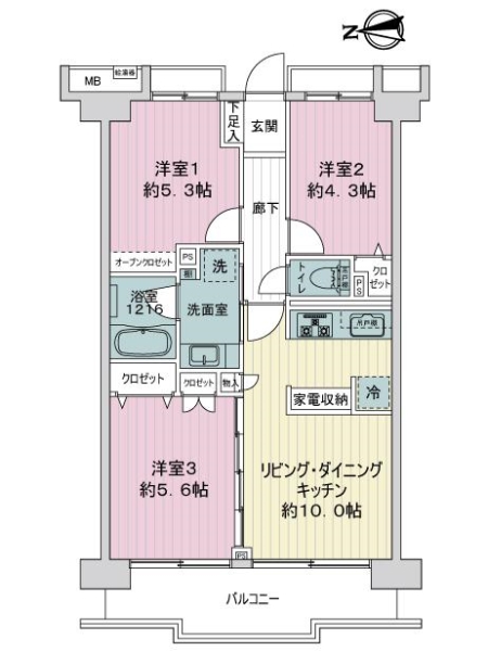 ルネ蒲田の間取図