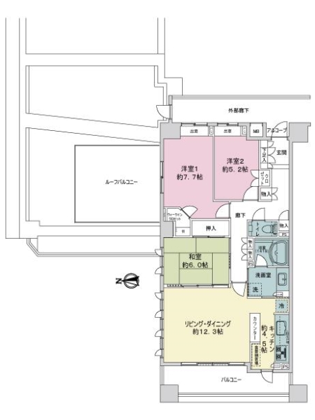レコシティ・プライムの間取図