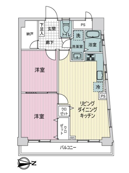 都ハイツの間取図