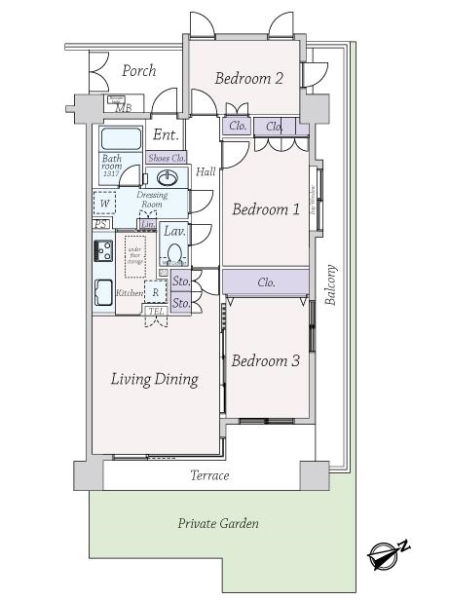 調布ガーデンハウスの間取図