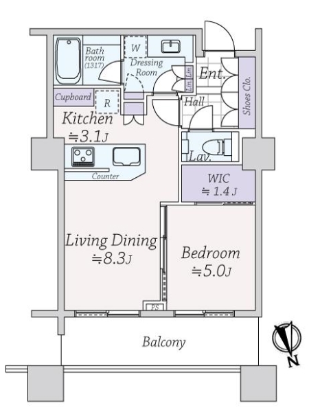 パークコート麻布十番の間取図