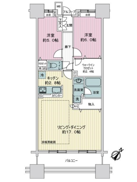 クレストシティタワーズ横浜の間取図