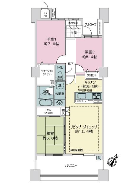 ライオンズステーションプラザ勝川弐番館の間取図