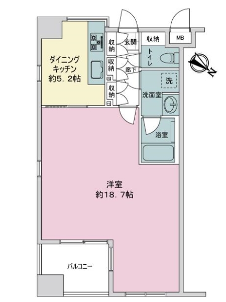 クレアセンターマークの間取図