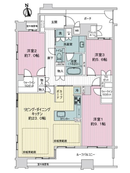 グランレ・ジェイド京都河原町の間取図