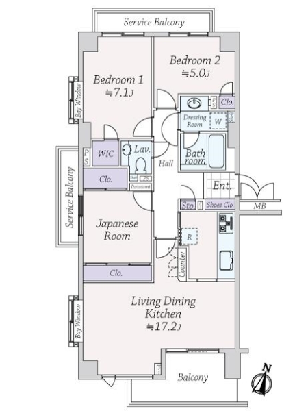 馬事公苑ヒルズの間取図