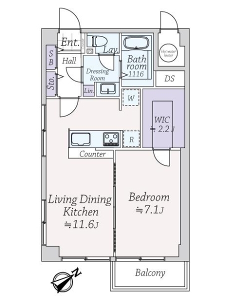 ライオンズマンション高井戸の間取図