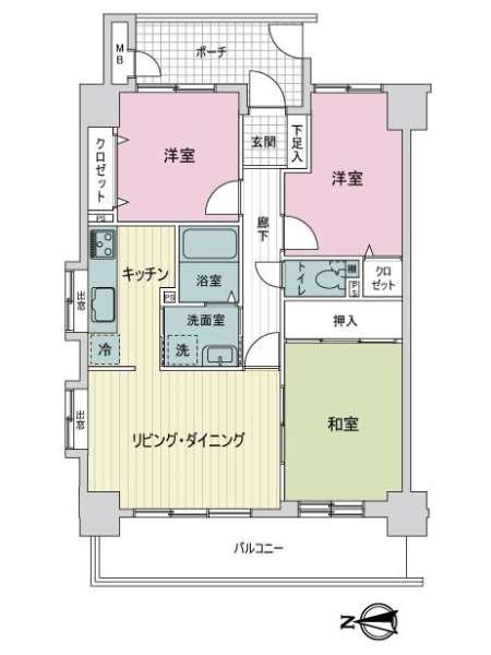 サーパス姪浜の間取図