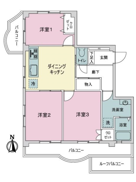錦糸町グリーンハイツの間取図
