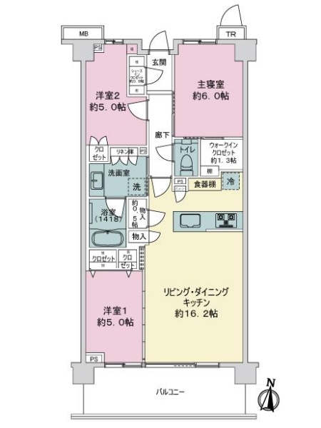 パークシティ高田馬場の間取図