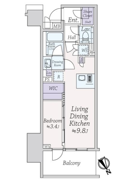 プラウド五反田の間取図