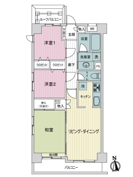 セザール蓮根の間取図