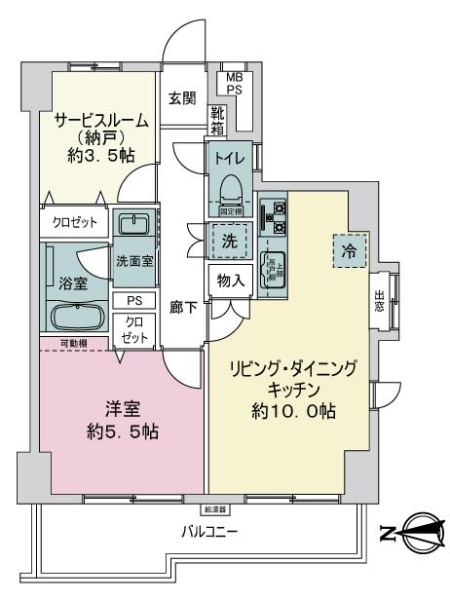 ライオンズマンション両国第６の間取図