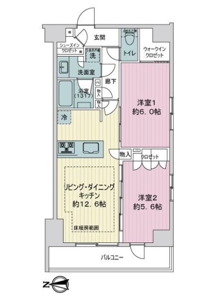 レジデンスノーブル三ノ輪の間取図