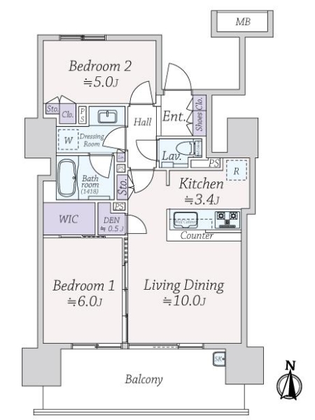 ザ・グランアルト錦糸町の間取図