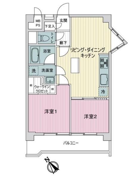 多摩川ハイホームの間取図