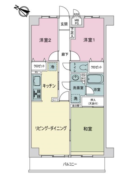 ライオンズマンション松戸二十世紀が丘の間取図