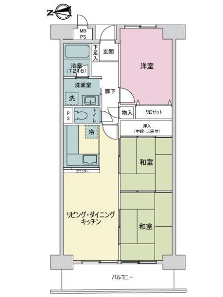 ライオンズマンション高槻の間取図
