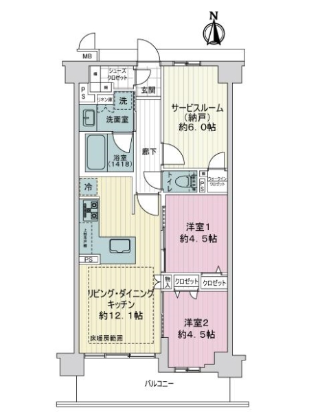 エスリード京都梅小路公園の間取図