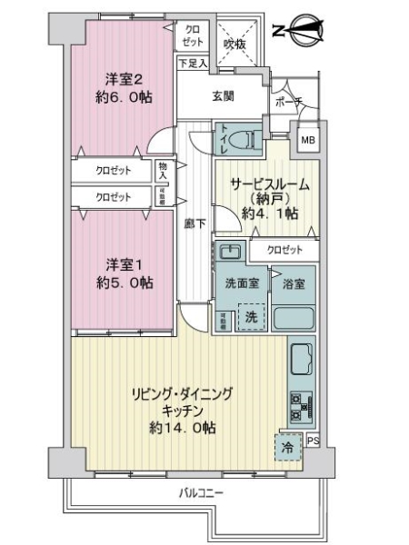嵐山グランドシティの間取図