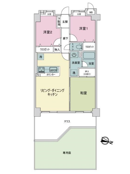 エンゼルハイム姪浜西の間取図