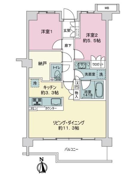 ルネリバーズタワー東大島の間取図