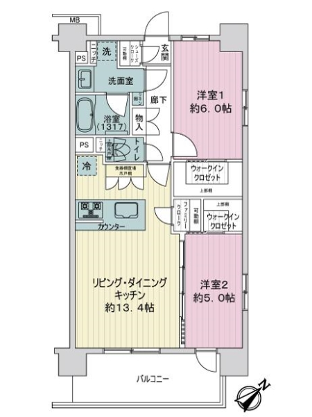 サンクレイドル東神奈川の間取図