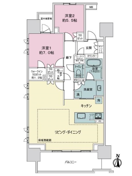 ザ・パークハウス丸の内三丁目の間取図
