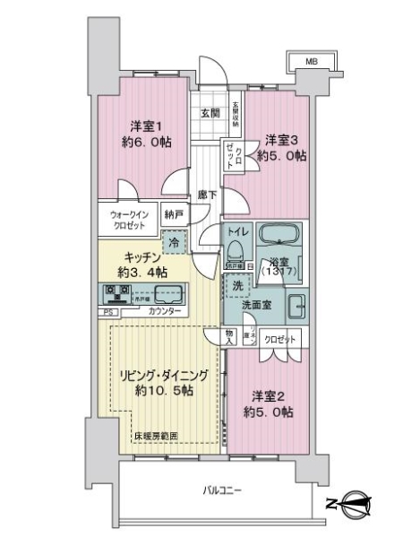 ライオンズウイングゲートの間取図