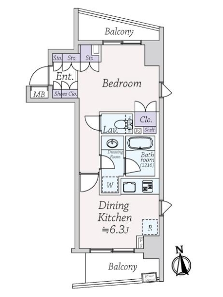 ドルフ後楽園ステーションフロントの間取図