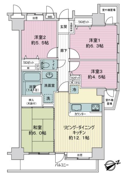 ダイアパレス西葛西２の間取図