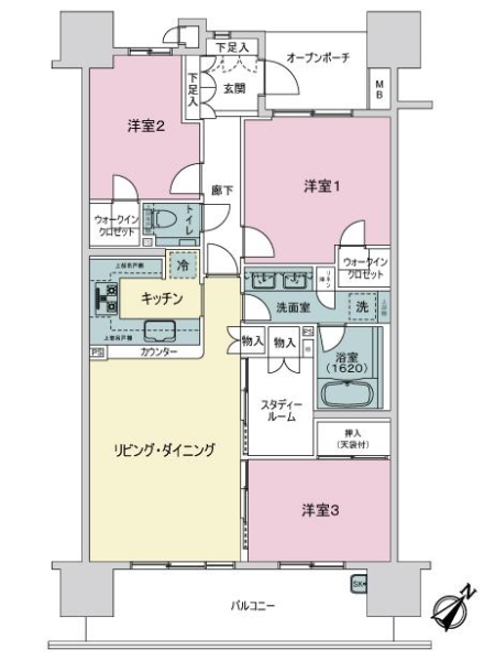 東京フロントコートの間取図