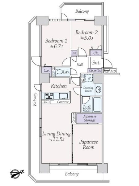 ダイアパレス京成曳舟の間取図